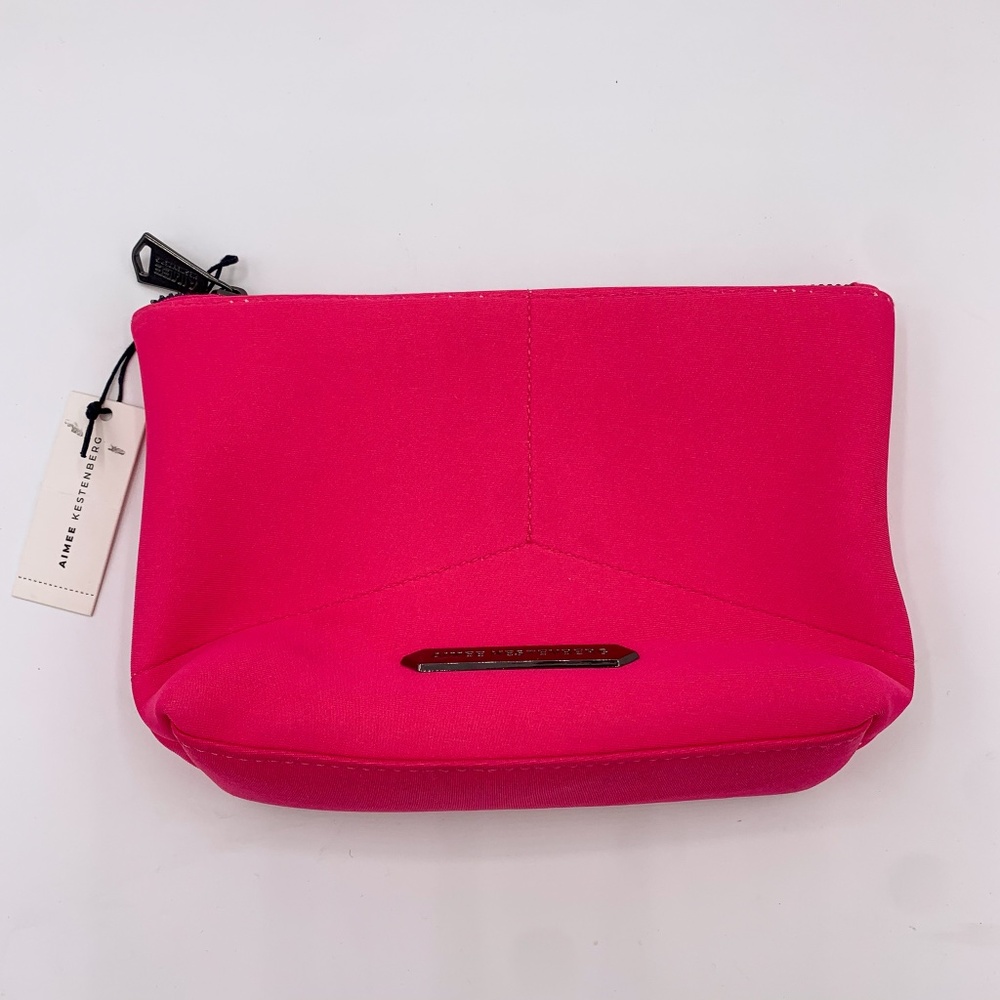 Aimee Kestenberg Pink Scuba Makeup Bag